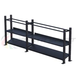 Купить Модульный стеллаж для гантелей, гирь и медболов 3180х430х1200 (2 секции) в Мосальске 